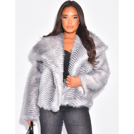 Dickes Premium-Kunstfell mit kontrastierenden Reflexen