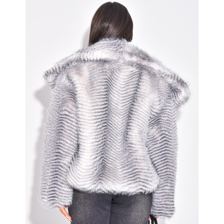 Dickes Premium-Kunstfell mit kontrastierenden Reflexen