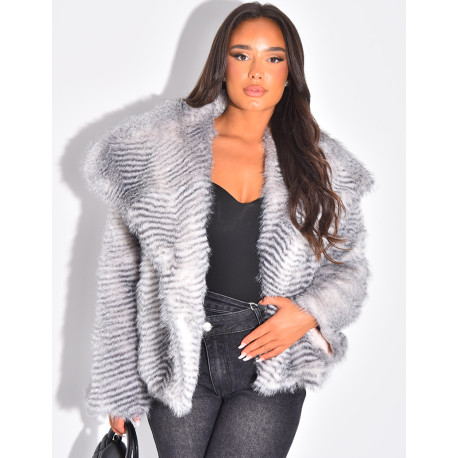 Dickes Premium-Kunstfell mit kontrastierenden Reflexen