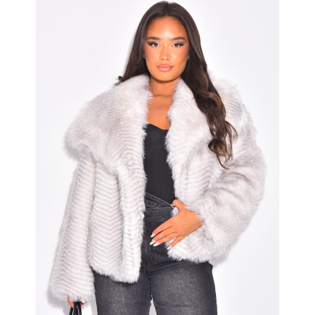 Thick premium faux fur with contrasting highlights