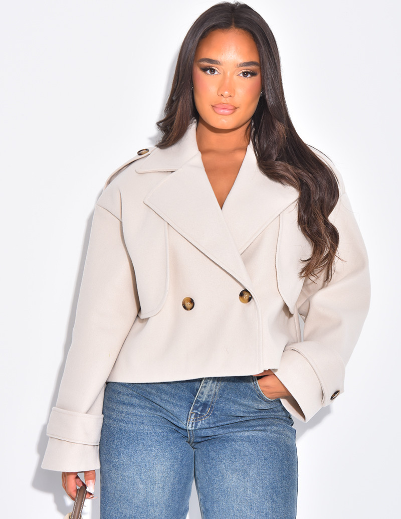 Trench court en feutrine...