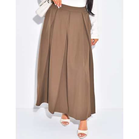 High-waisted long skirt with darts