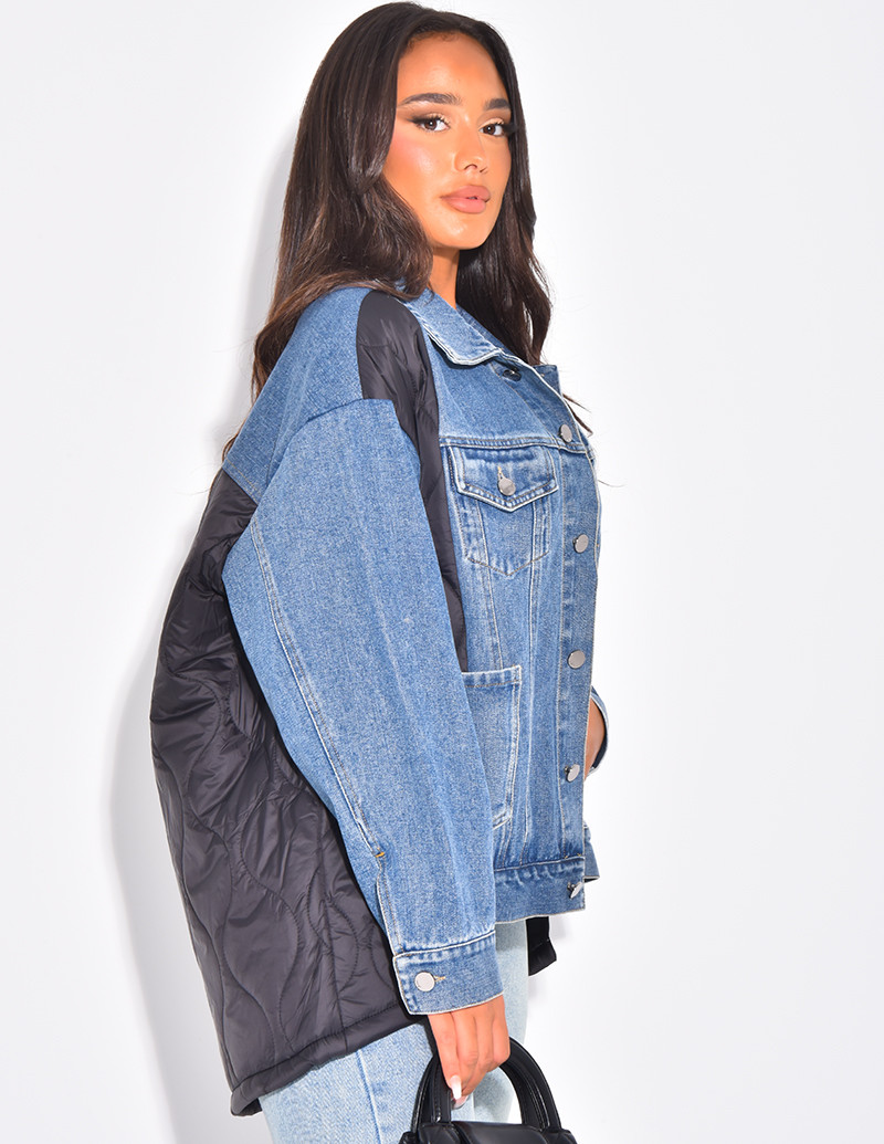 Oversize-Jeansjacke mit...