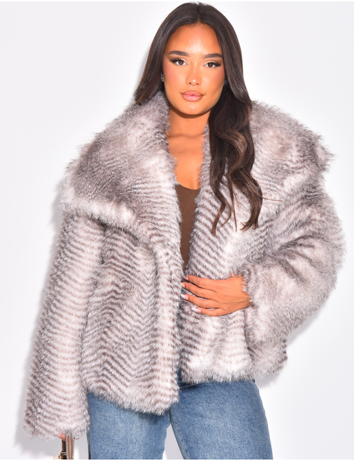 Thick premium faux fur with contrasting highlights