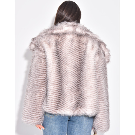 Dickes Premium-Kunstfell mit kontrastierenden Reflexen