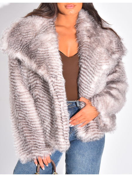 Dickes Premium-Kunstfell mit kontrastierenden Reflexen