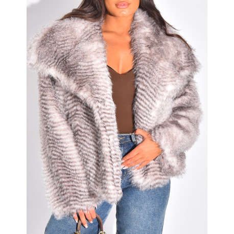 Dickes Premium-Kunstfell mit kontrastierenden Reflexen