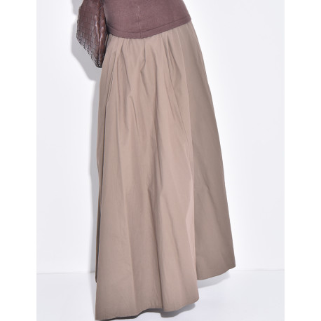 Long puffed cotton skirt