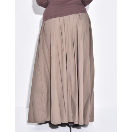 Long puffed cotton skirt