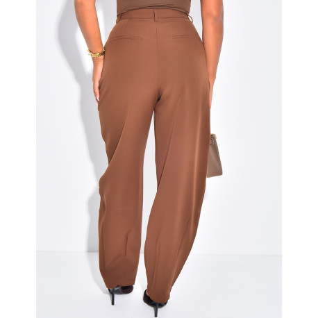 Pantalon de tailleur à coupe large