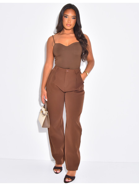 Pantalon de tailleur à coupe large