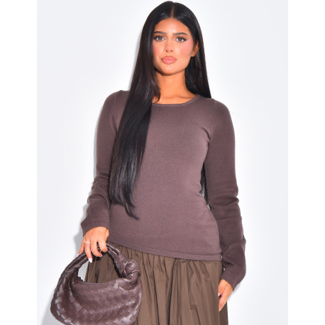 Fine crew-neck sweater