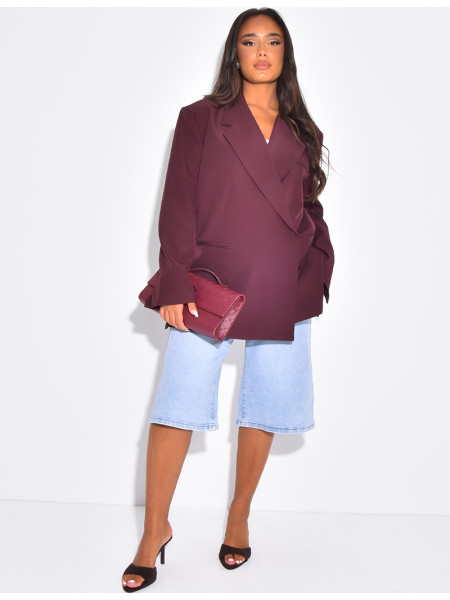 Bermudashorts aus blauem Stretch-Denim