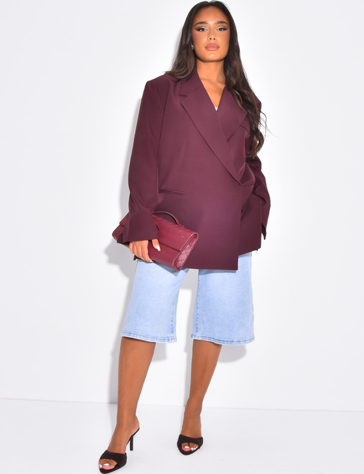 Bermudashorts aus blauem Stretch-Denim