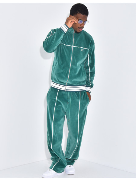 Ensemble tout doux pantalon et veste à capuche "PE"