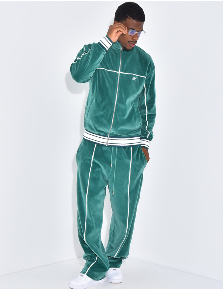 Ensemble tout doux pantalon et veste à capuche "PE"