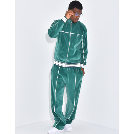 Ensemble tout doux pantalon et veste à capuche "PE"