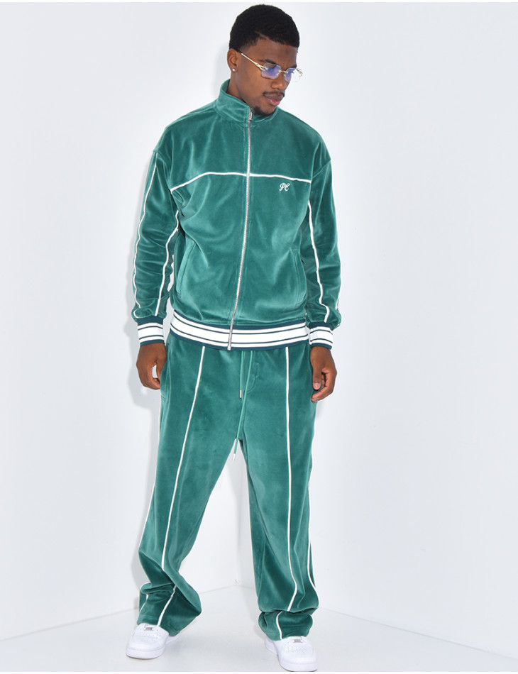 Ensemble tout doux pantalon et veste à capuche "PE"