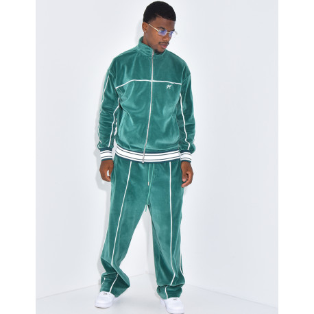 Ensemble tout doux pantalon et veste à capuche "PE"