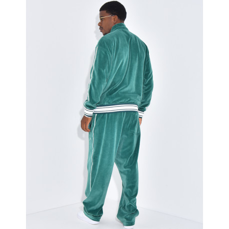 Ensemble tout doux pantalon et veste à capuche "PE"