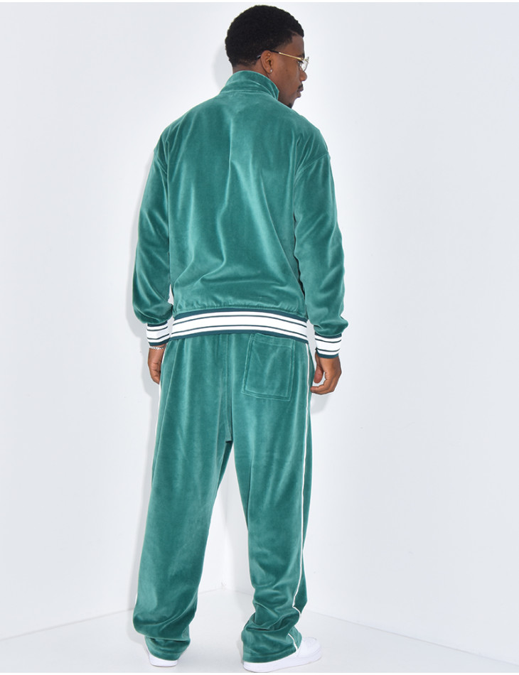 Ensemble tout doux pantalon et veste à capuche "PE"