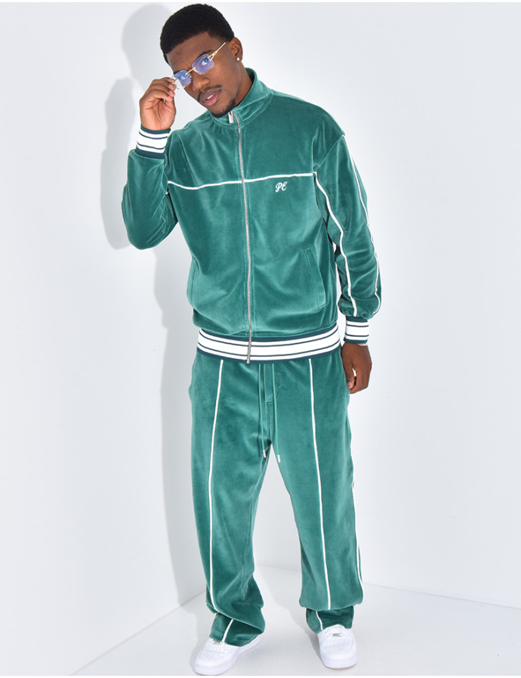 Ensemble tout doux pantalon et veste à capuche "PE"