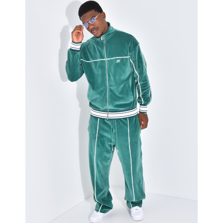 Ensemble tout doux pantalon et veste à capuche "PE"
