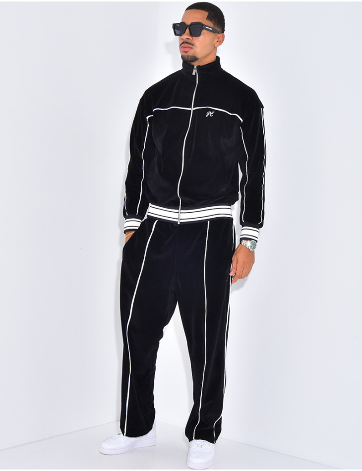 Ensemble tout doux pantalon et veste à capuche "PE"