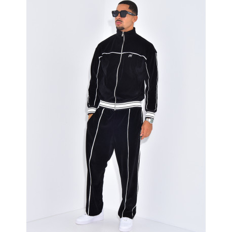 Ensemble tout doux pantalon et veste à capuche "PE"