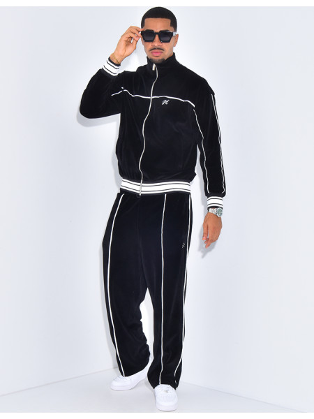 Ensemble tout doux pantalon et veste à capuche "PE"