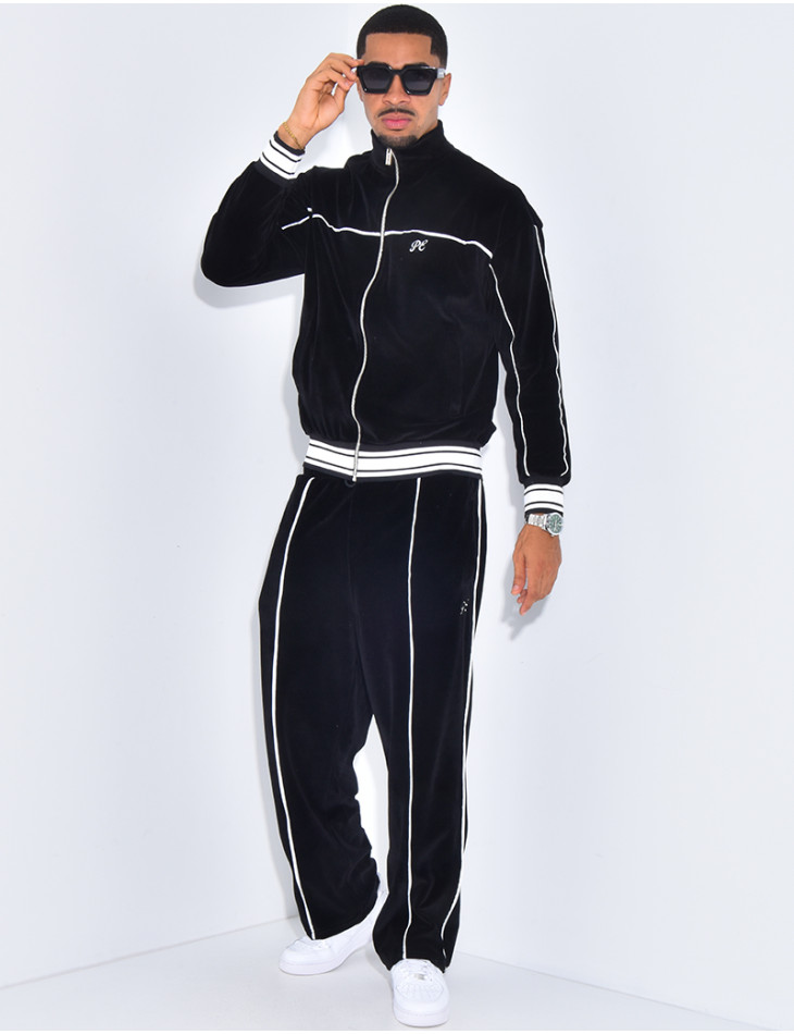 Ensemble tout doux pantalon et veste à capuche "PE"