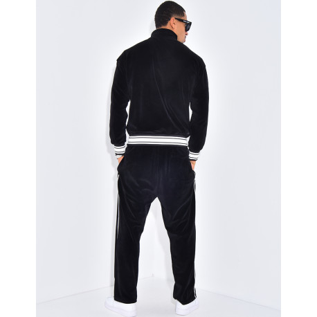 Ensemble tout doux pantalon et veste à capuche "PE"