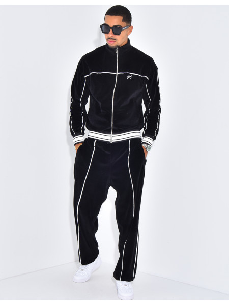 Ensemble tout doux pantalon et veste à capuche "PE"