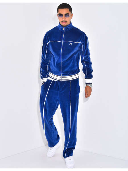 Ensemble tout doux pantalon et veste à capuche "PE"