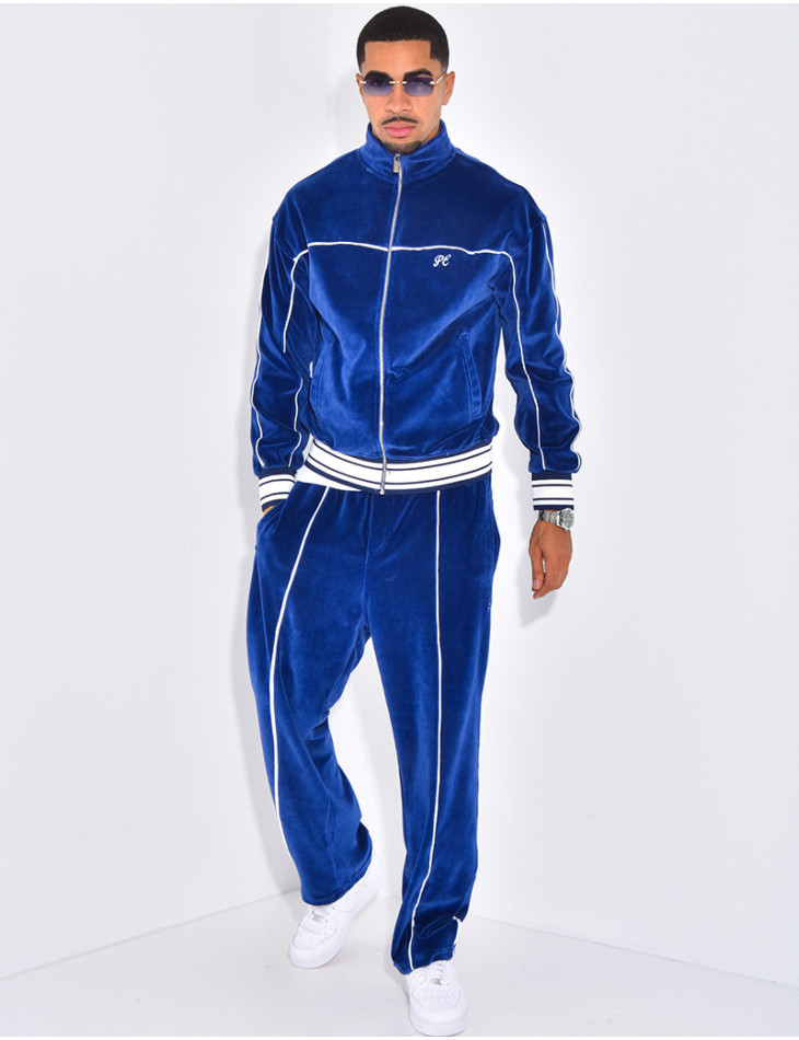 Ensemble tout doux pantalon et veste à capuche "PE"