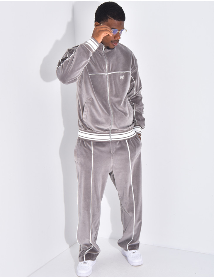 Ensemble tout doux pantalon et veste à capuche "PE"