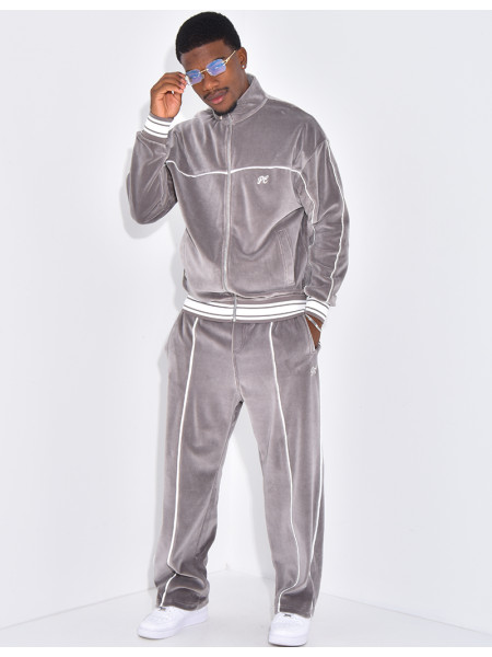 Ensemble tout doux pantalon et veste à capuche "PE"