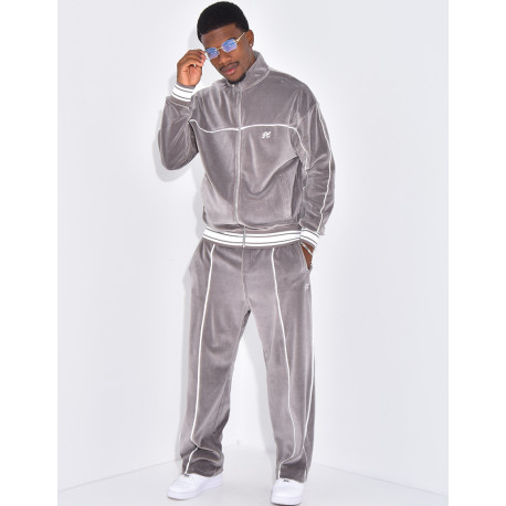 Ensemble tout doux pantalon et veste à capuche "PE"