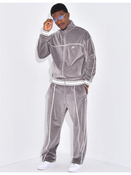 Ensemble tout doux pantalon et veste à capuche "PE"