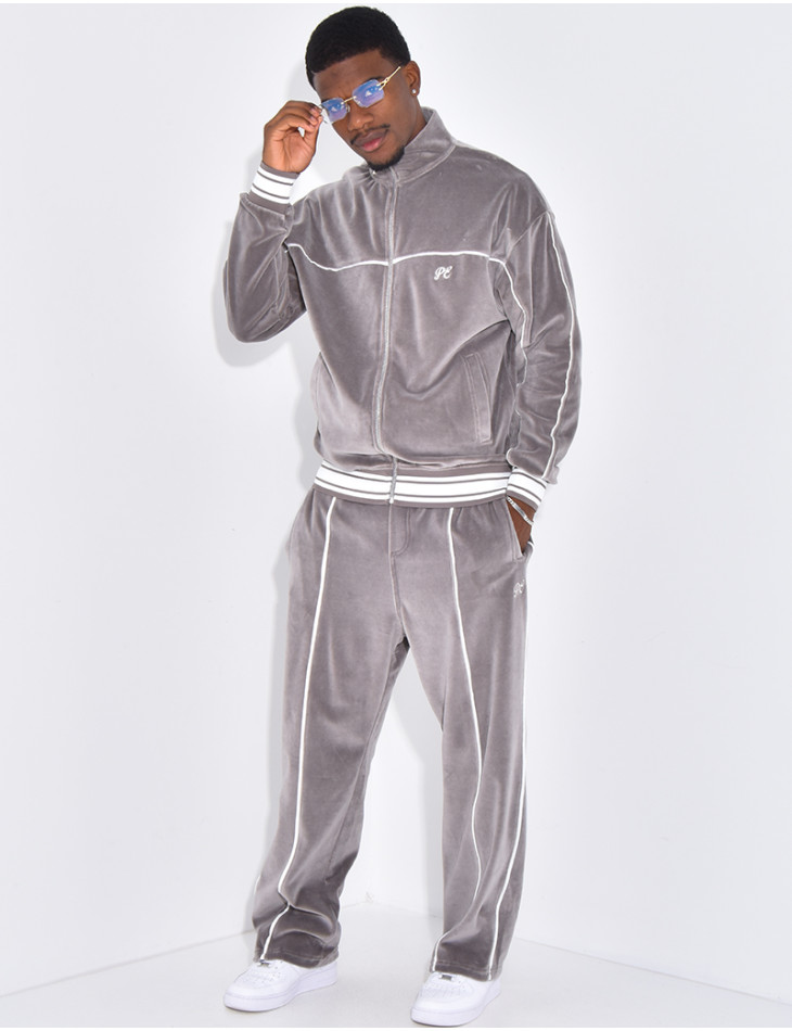 Ensemble tout doux pantalon et veste à capuche "PE"