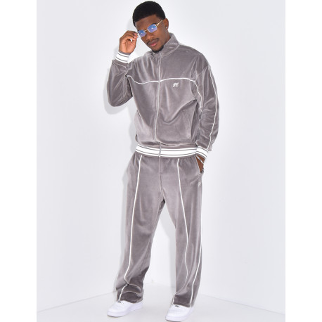 Ensemble tout doux pantalon et veste à capuche "PE"