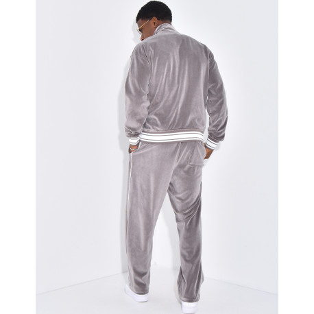 Ensemble tout doux pantalon et veste à capuche "PE"