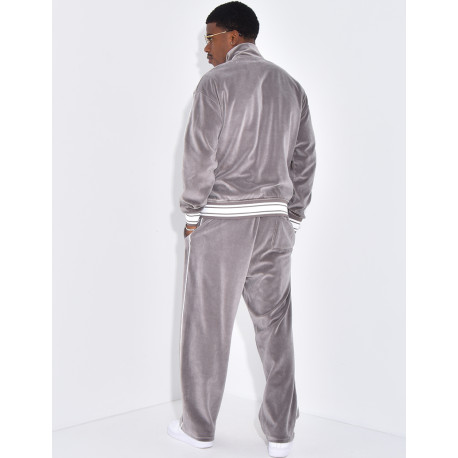 Ensemble tout doux pantalon et veste à capuche "PE"