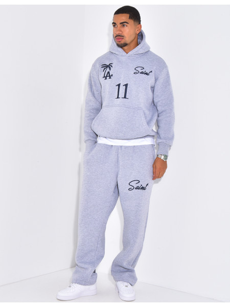 Ensemble molletonné pantalon et sweat à capuche "SAINT"