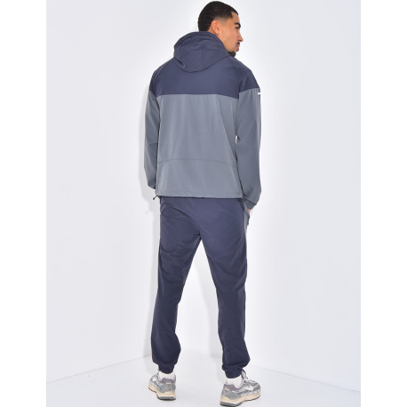 Ensemble fin bi-color pantalon et veste à capuche