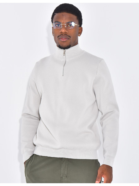 Pullover mit Reißverschlusskragen