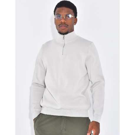 Pullover mit Reißverschlusskragen