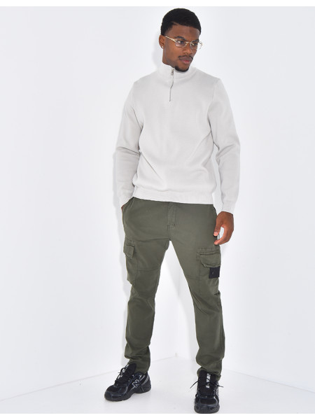 Pullover mit Reißverschlusskragen