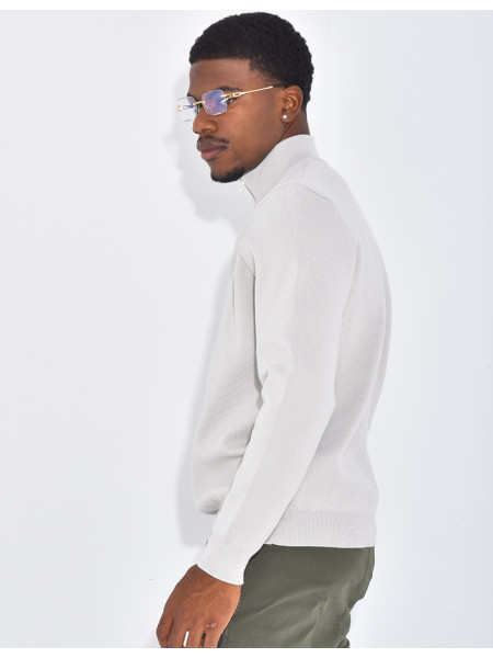 Pullover mit Reißverschlusskragen