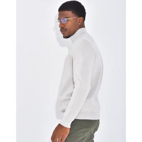 Pullover mit Reißverschlusskragen